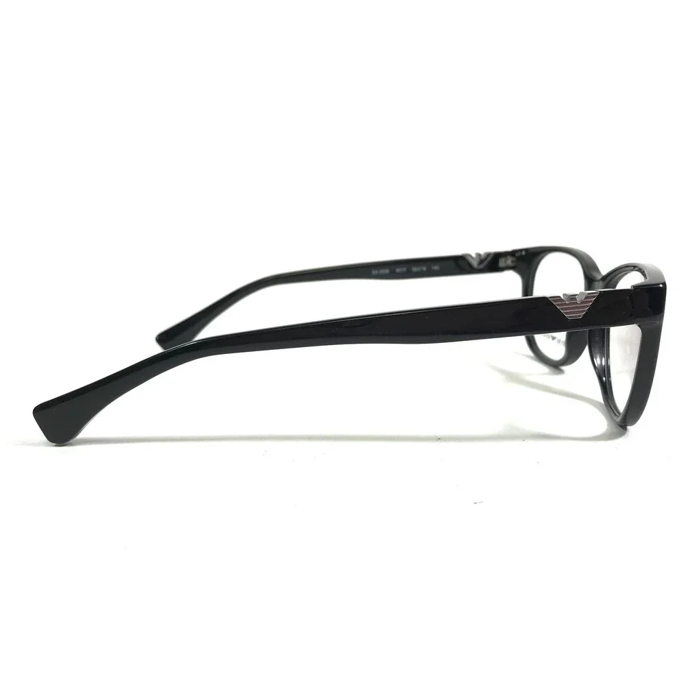 Emporio Armani Eyeglasses Frames EA3039 5017 Polished Black Round 52-16-140